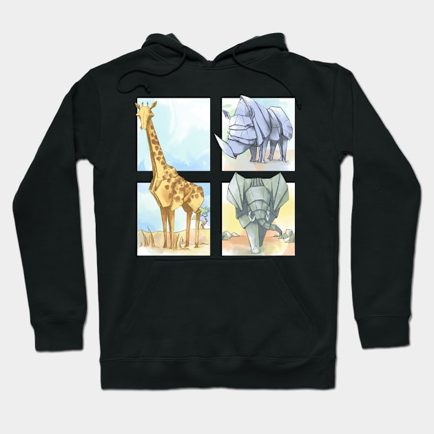 Origami Africa Hoodie by AniaArtNL